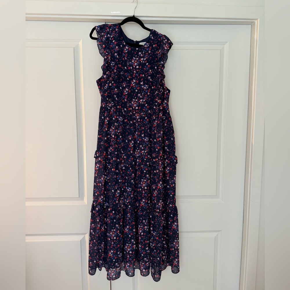 J. Crew Blue Sleeveless Sundress Midi